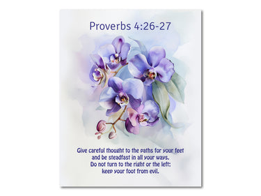 Proverbs 4:26-27 Digital download printable art